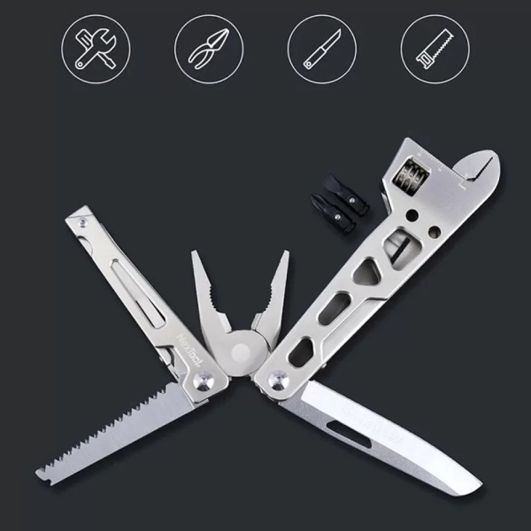 Мультитул NexTool Multifunctional Stainless Steel (15 функций), серебристый